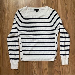 J. Crew Navy Striped Nautical Sweater